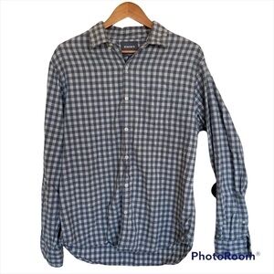 Bonobos Button Down Gingham Shirt, Large Long